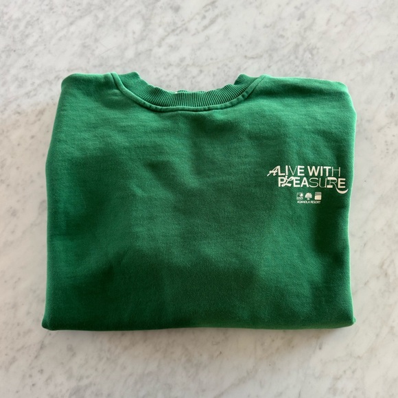 adanola “alive with pleasure” green sweatshirt - Picture 5 of 10